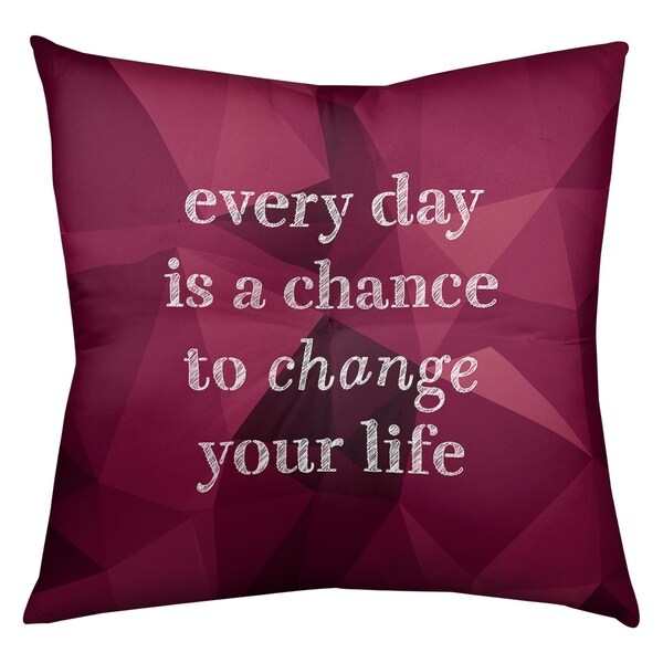 Quotes Faux Gemstone Change Your Life Quote Floor Pillow - Square Tufted