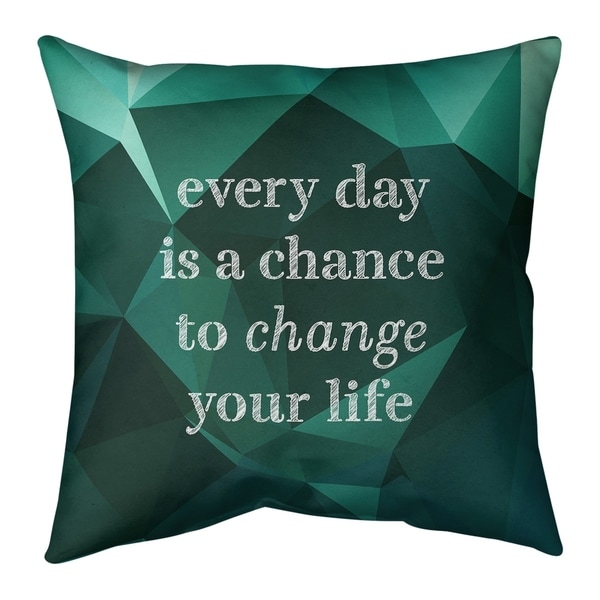 Quotes Faux Gemstone Change Your Life Quote Floor Pillow - Standard
