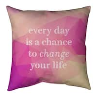 Quotes Faux Gemstone Change Your Life Quote Pillow Spun Polyester Overstock 30307392