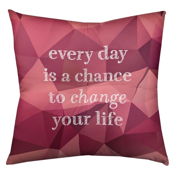 Quotes Faux Gemstone Change Your Life Quote Floor Pillow - Square Tufted