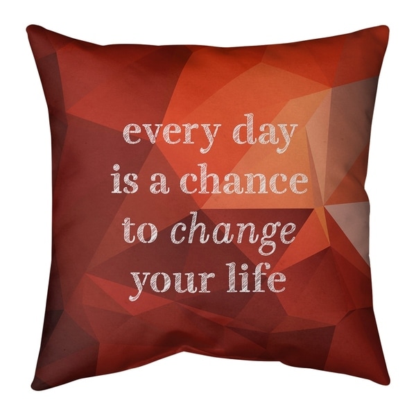 Quotes Faux Gemstone Change Your Life Quote Floor Pillow - Standard