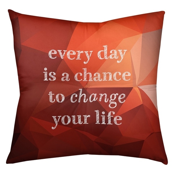 Quotes Faux Gemstone Change Your Life Quote Floor Pillow - Square Tufted