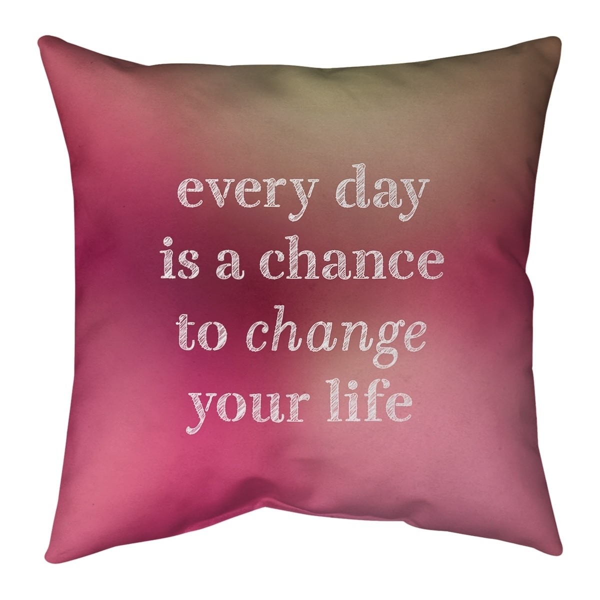 Quotes Multicolor Background Change Your Life Quote Pillow Faux Suede Overstock 30307454