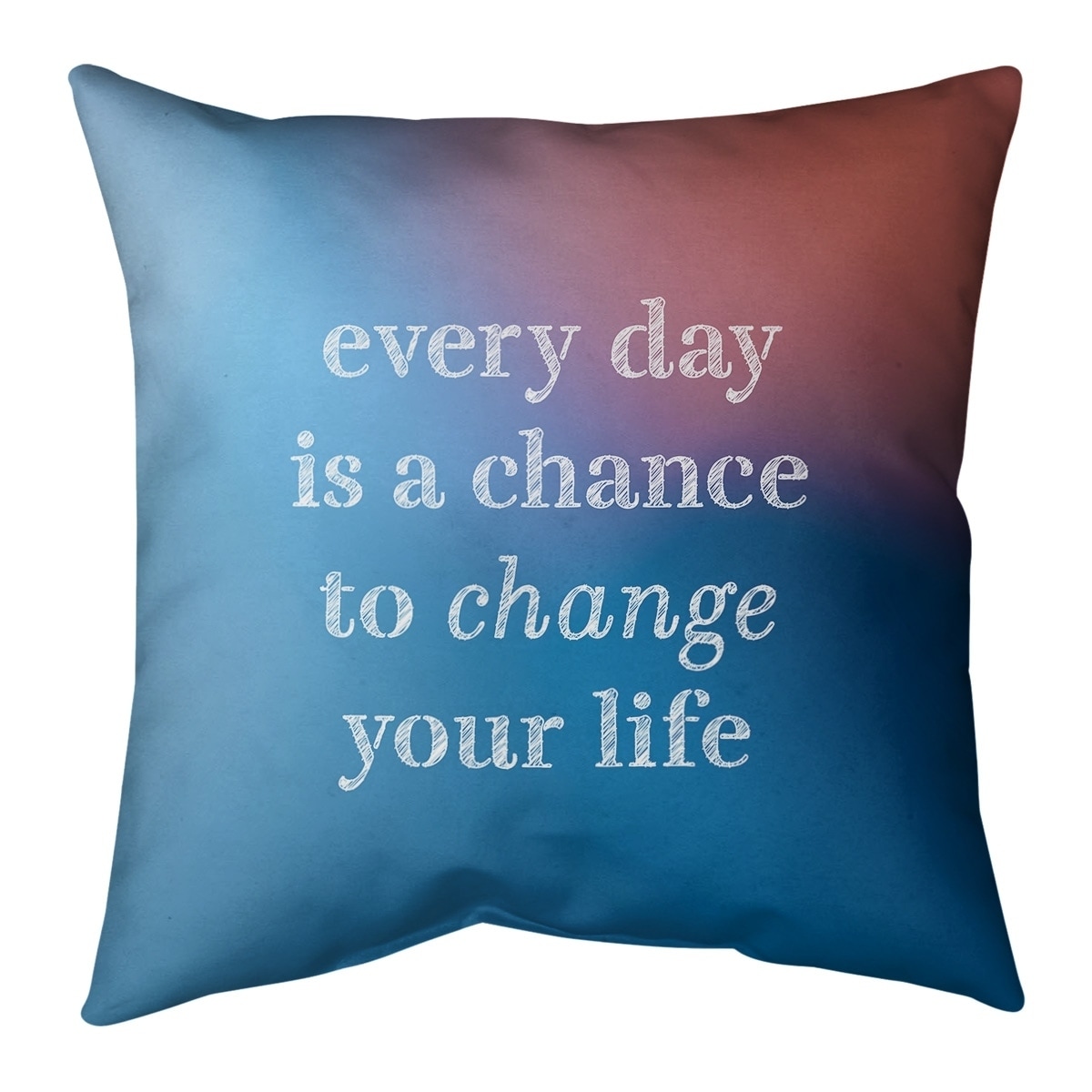 Quotes Multicolor Background Change Your Life Quote Floor Pillow Standard Overstock 30307471