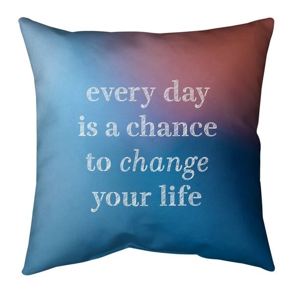 Quotes Multicolor Background Change Your Life Quote Pillow (Indoor/Outdoor) Bed Bath & Beyond