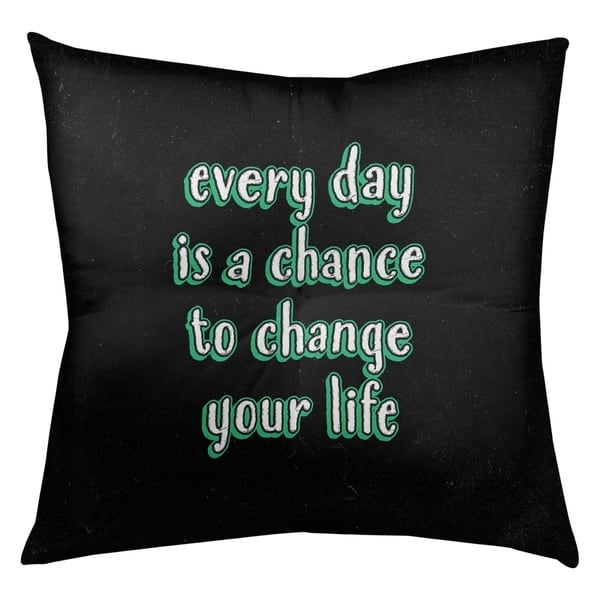 Quotes Change Your Life Quote Chalkboard Style Floor Pillow - Square ...