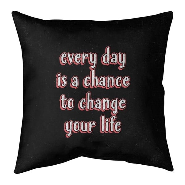 Quotes Change Your Life Quote Chalkboard Style Floor Pillow - Standard ...