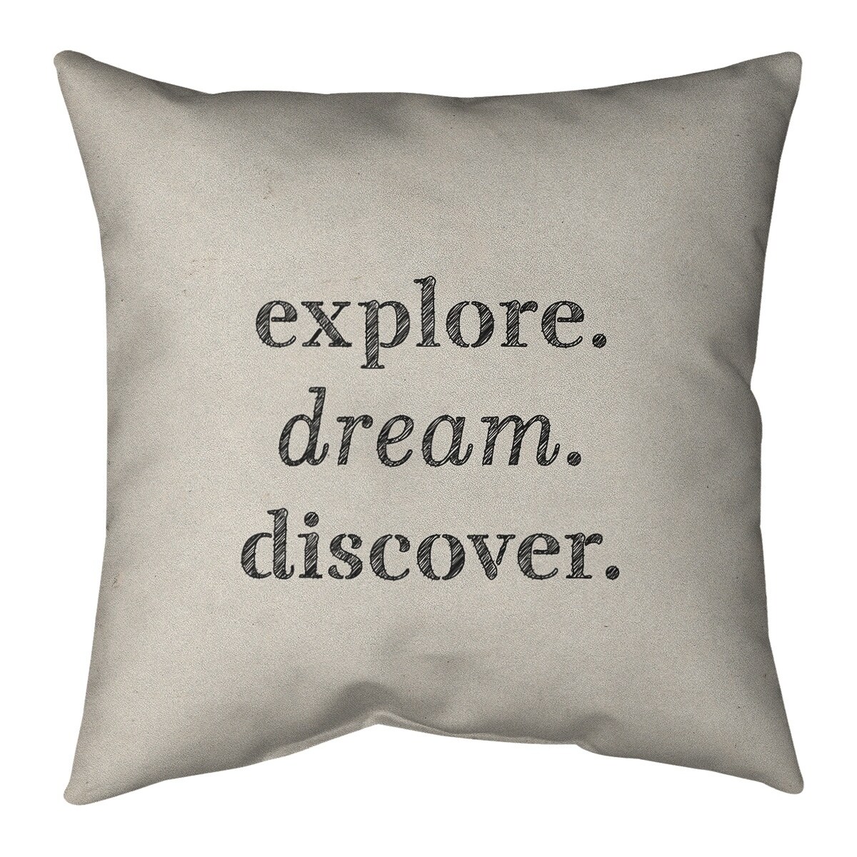 Quotes Handwritten Explore Dream Discover Quote Pillow Indoor Outdoor Bed Bath Beyond 30307899