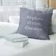 Quotes Handwritten Explore Dream Discover Quote Pillow (w/Rmv Insert ...