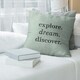 Quotes Handwritten Explore Dream Discover Quote Pillow (Indoor/Outdoor ...