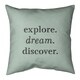 Quotes Handwritten Explore Dream Discover Quote Pillow (Indoor/Outdoor ...