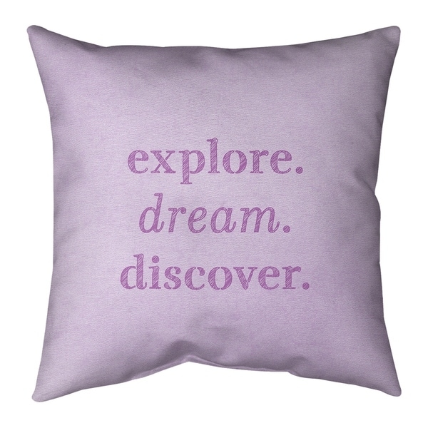 Quotes Handwritten Explore Dream Discover Quote Floor Pillow - Standard