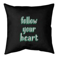 Quotes Follow Your Heart Quote Chalkboard Style Pillow-Cotton Twill ...