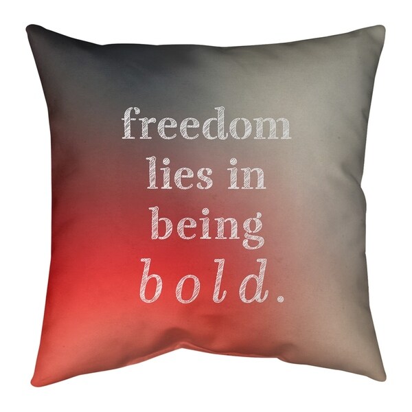 Quotes Multicolor Background Be Bold Inspirational Quote Pillow-Faux Linen