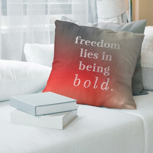 Quotes Multicolor Background Be Bold Inspirational Quote Floor Pillow - Standard