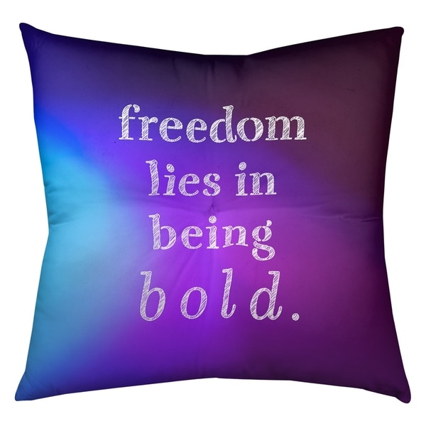 Quotes Multicolor Background Be Bold Inspirational Quote Floor Pillow - Square Tufted