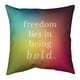 Quotes Multicolor Background Be Bold Inspirational Quote Pillow-Cotton ...