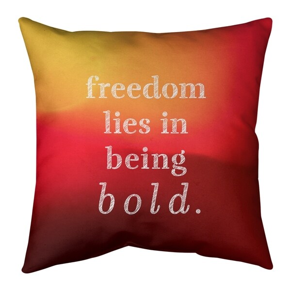 Quotes Multicolor Background Be Bold Inspirational Quote Pillow-Cotton Twill