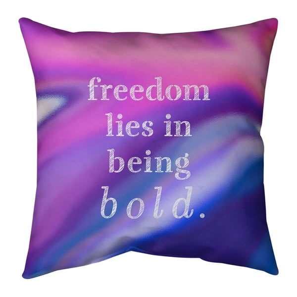 Quotes Multicolor Background Be Bold Inspirational Quote Pillow-Spun ...