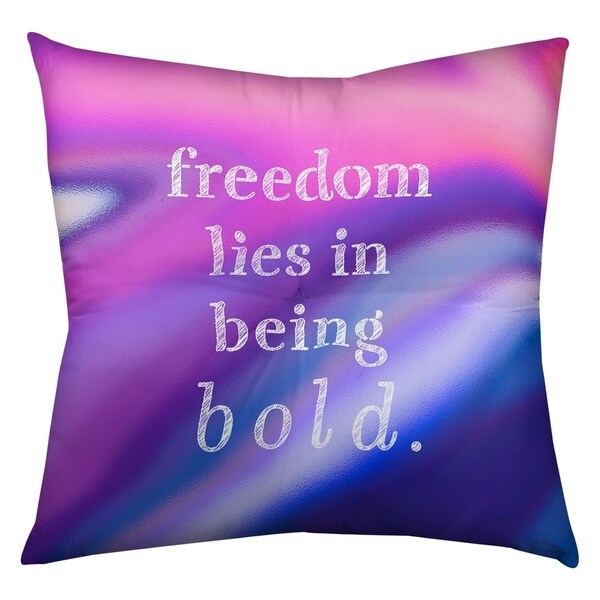 Quotes Multicolor Background Be Bold Inspirational Quote Floor Pillow - Square Tufted