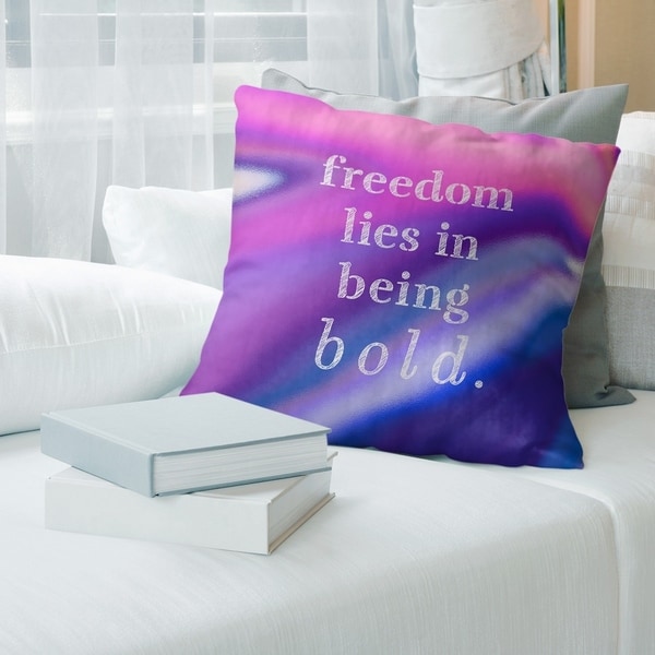 Quotes Multicolor Background Be Bold Inspirational Quote Floor Pillow - Standard