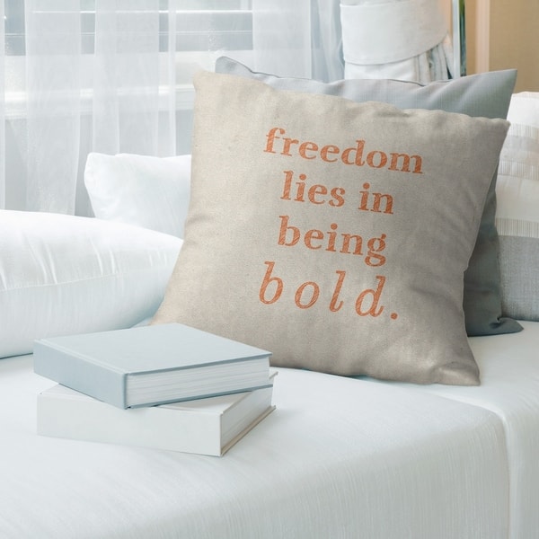 Quotes Handwritten Be Bold Inspirational Quote Pillow-Faux Suede ...