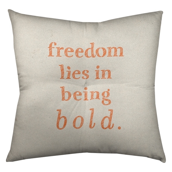 Quotes Handwritten Be Bold Inspirational Quote Floor Pillow - Square Tufted