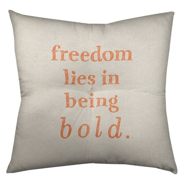 Quotes Handwritten Be Bold Inspirational Quote Floor Pillow - Square ...