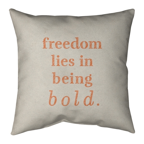 Quotes Handwritten Be Bold Inspirational Quote Pillow-Faux Linen