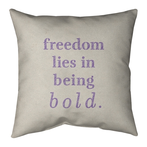 Quotes Handwritten Be Bold Inspirational Quote Pillow-Faux Linen