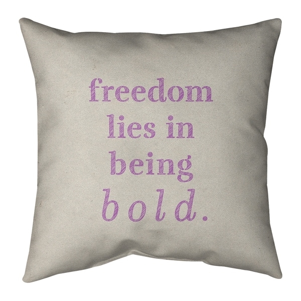 Quotes Handwritten Be Bold Inspirational Quote Floor Pillow - Standard