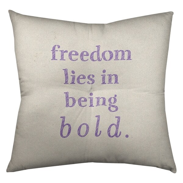 Quotes Handwritten Be Bold Inspirational Quote Floor Pillow - Square Tufted