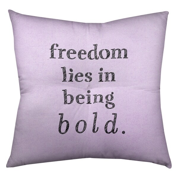 Quotes Handwritten Be Bold Inspirational Quote Floor Pillow - Square Tufted
