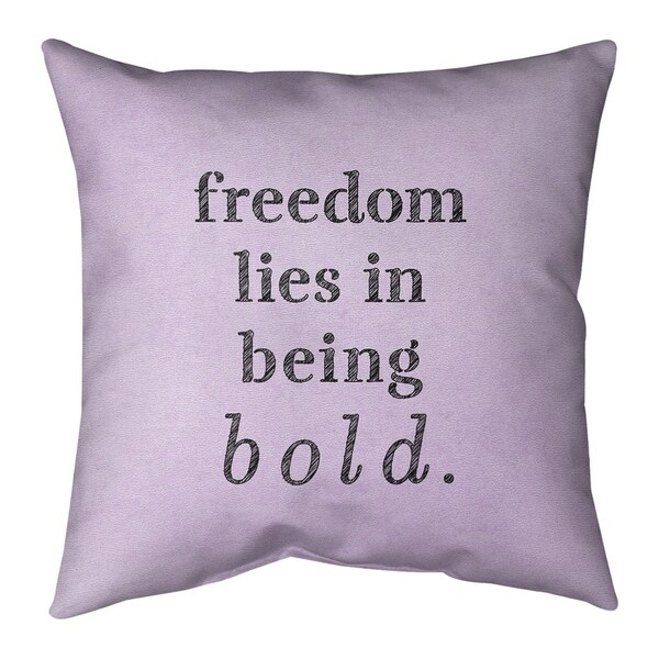 Quotes Handwritten Be Bold Inspirational Quote Floor Pillow - Standard