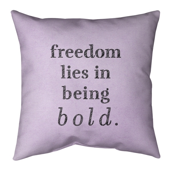 Quotes Handwritten Be Bold Inspirational Quote Pillow-Faux Suede