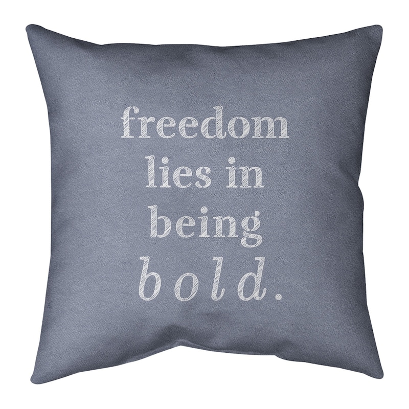 Quotes Handwritten Be Bold Inspirational Quote Pillow (w/Rmv Insert ...