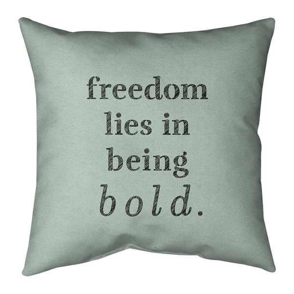Quotes Handwritten Be Bold Inspirational Quote Floor Pillow - Standard