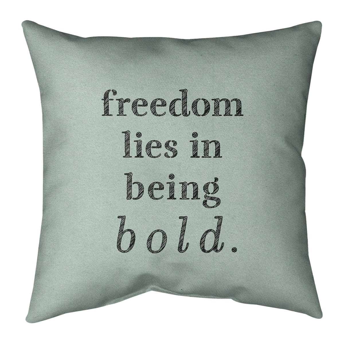 Quotes Handwritten Be Bold Inspirational Quote Pillow (w/Rmv Insert ...