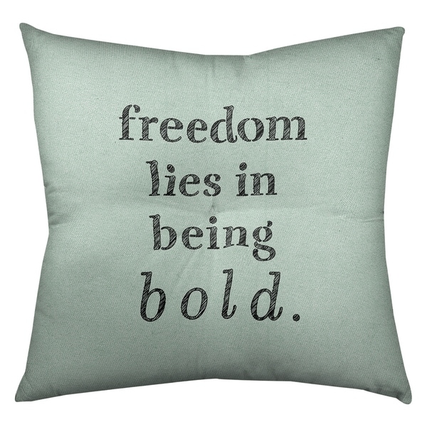 Quotes Handwritten Be Bold Inspirational Quote Floor Pillow - Square Tufted