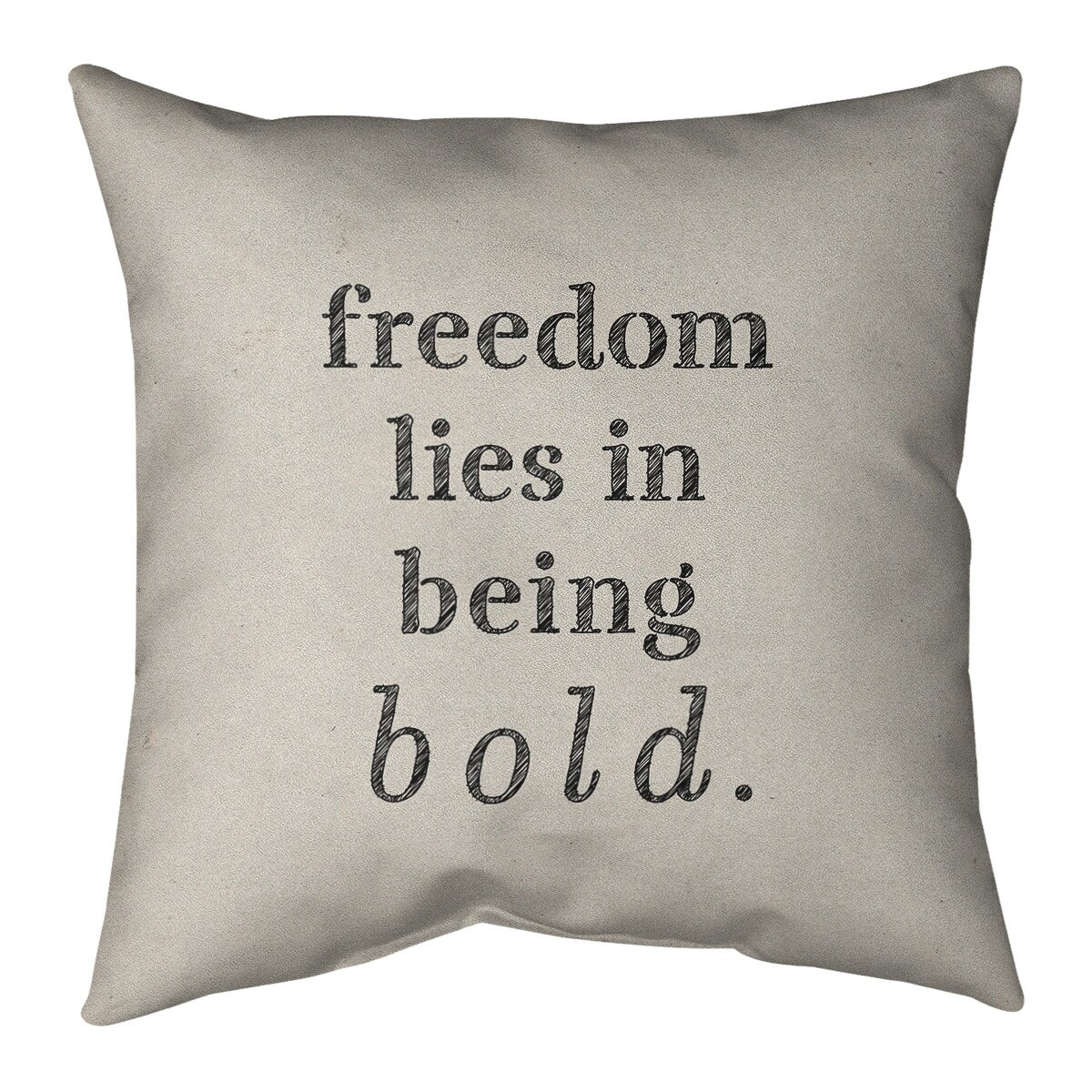 Quotes Handwritten Be Bold Inspirational Quote Floor Pillow Standard Overstock 30309007