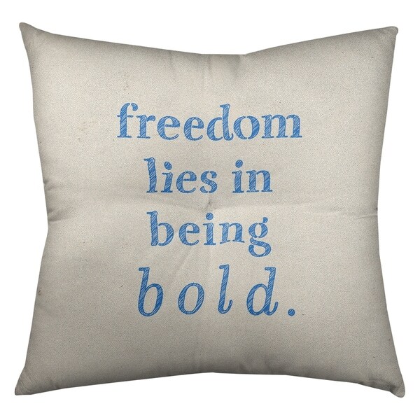 Quotes Handwritten Be Bold Inspirational Quote Floor Pillow - Square Tufted