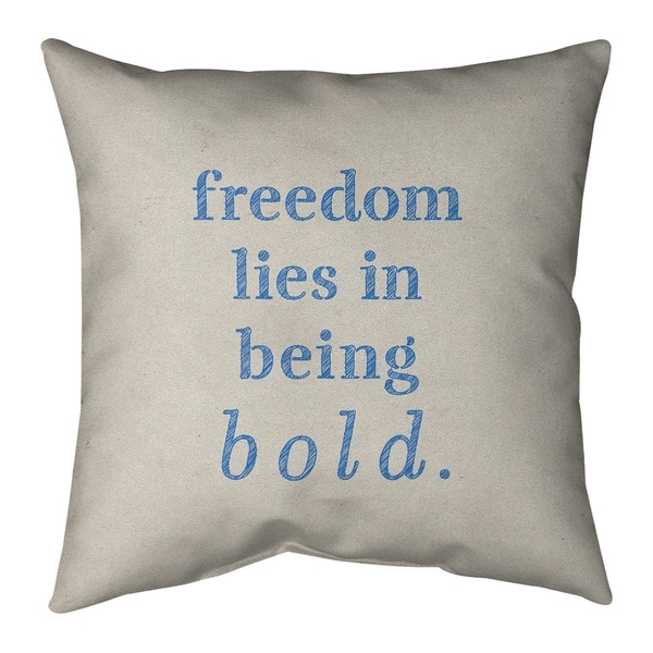 Quotes Handwritten Be Bold Inspirational Quote Floor Pillow - Standard