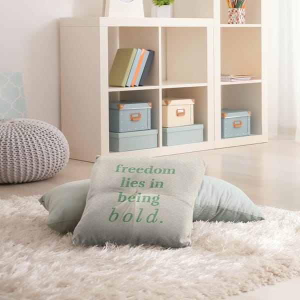 Quotes Handwritten Be Bold Inspirational Quote Floor Pillow - Square ...