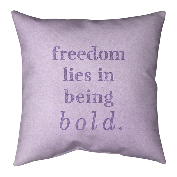 Quotes Handwritten Be Bold Inspirational Quote Pillow-Cotton Twill