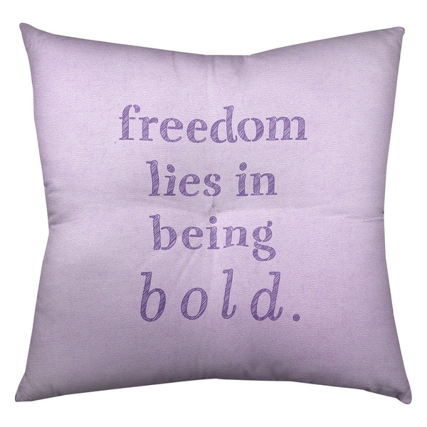 Quotes Handwritten Be Bold Inspirational Quote Floor Pillow - Square Tufted