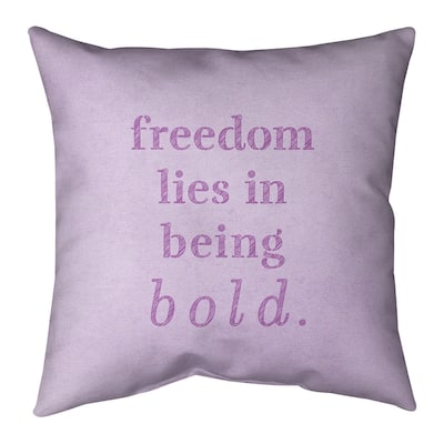 Quotes Handwritten Be Bold Inspirational Quote Pillow-Spun Polyester