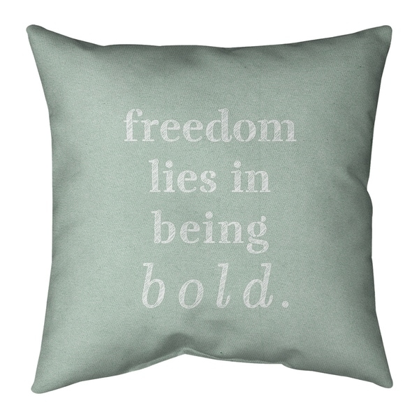 Quotes Handwritten Be Bold Inspirational Quote Pillow-Cotton Twill