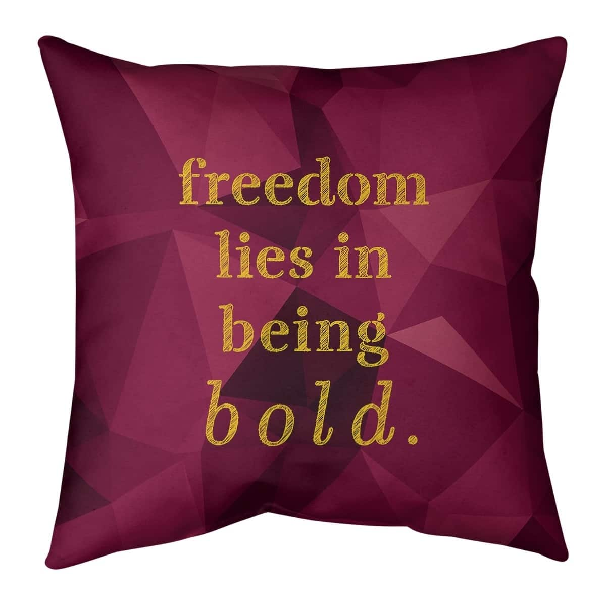 Quotes Faux Gemstone Be Bold Inspirational Quote Floor Pillow ...