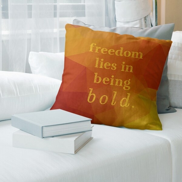 Quotes Faux Gemstone Be Bold Inspirational Quote Floor Pillow - Standard