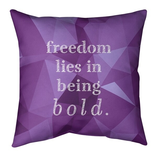 Quotes Faux Gemstone Be Bold Inspirational Quote Pillow-Cotton Twill